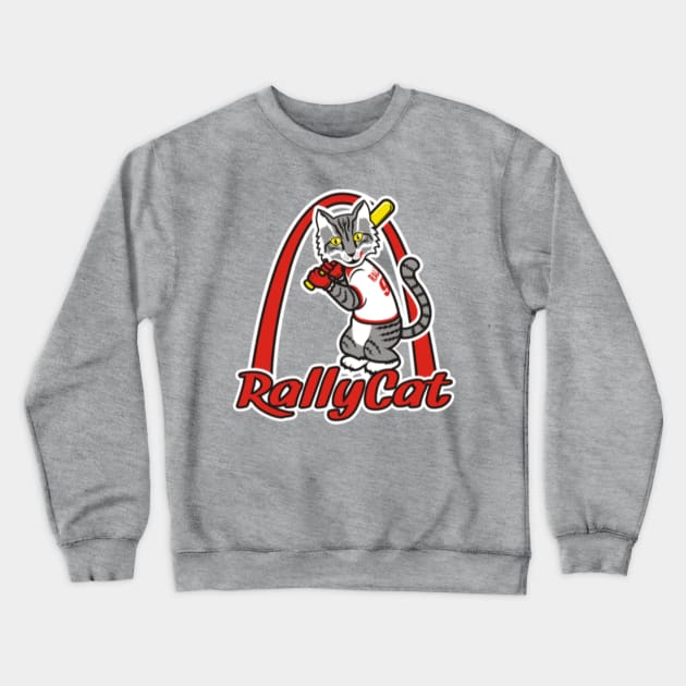 St. Louis Rally Cat T-Shirt Crewneck Sweatshirt by Stasia